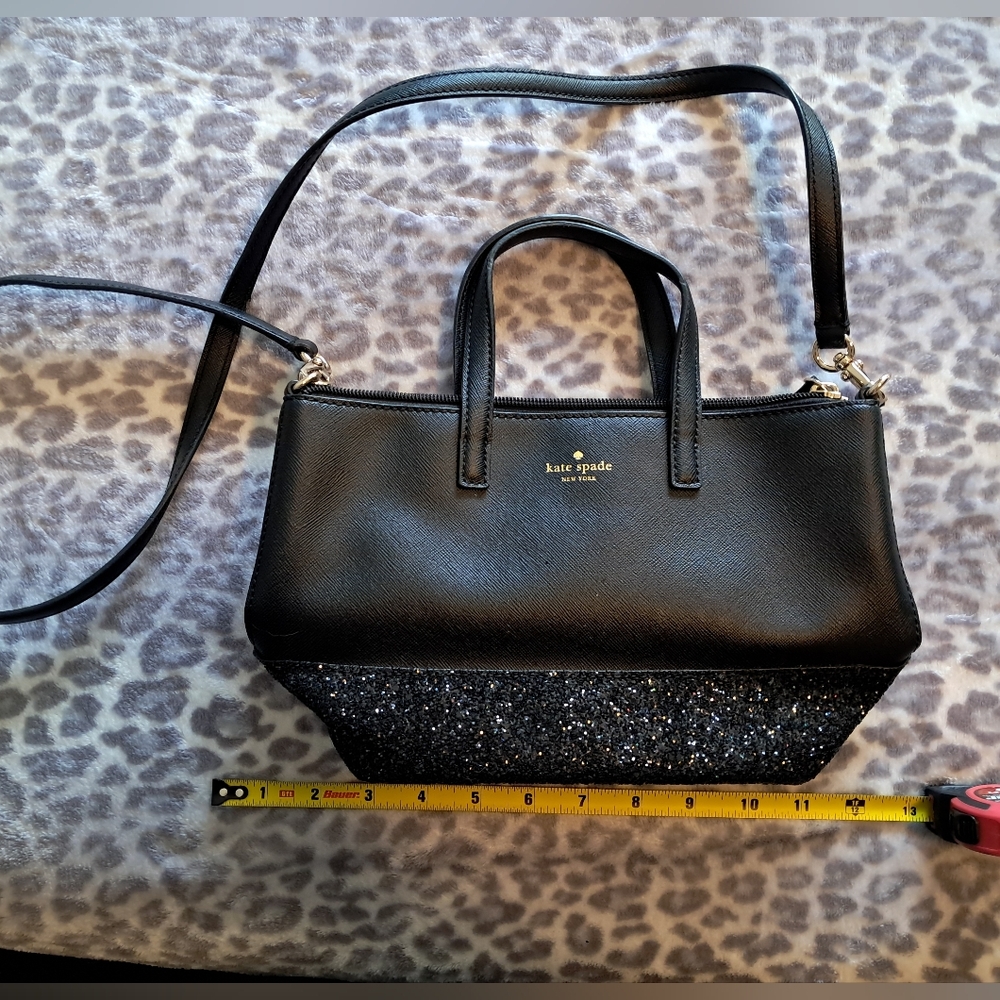 KATE SPADE Greta Court Black Glitter Mini Satchel Crossbody Bag - Picture 3 of 6